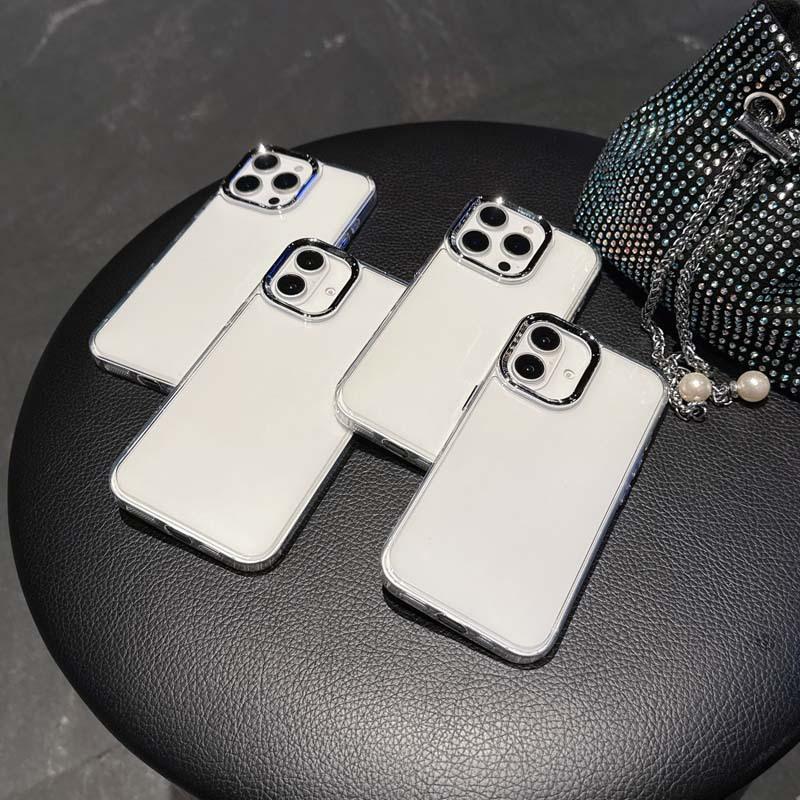 Applicable To SAMSUNGS25 Mobile Phone Case, New A06 Electroplated Photo Frame A36 Transparent S23 Anti-drop A14 Space Case
