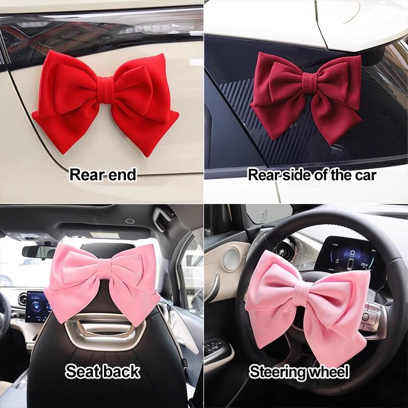 1 Piece Bow Styling Women Cycling Electric Bike Car Accessories Motorcycle Helmet Butterfly Knot Full Face Off Road Helmet Decor
