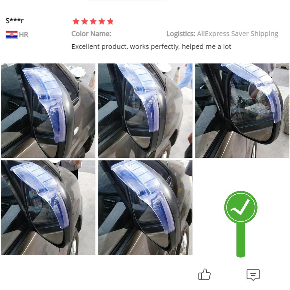 Luftführung Ablenkung Regenwasser Auto Rückspiegel Regenschutz Reflektor Rückspiegel Belüftungstyp Universelle Regenschutzleiste