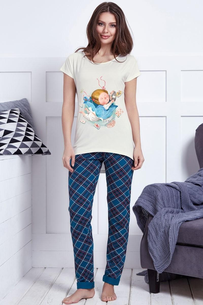 

Комплект: футболка и брюки Anabel Arto (67616) 48(XL) різнокольорові кольору
