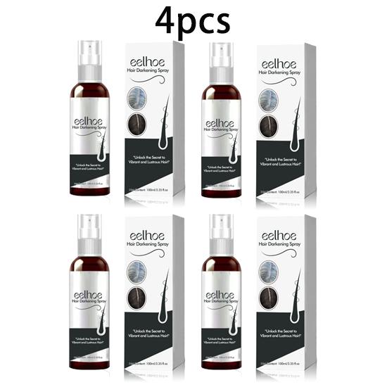 EELHOE black hair spray covers white hair, natural color rendering, supple, shiny, moisturizing, and nourishing hair care spray 100ml