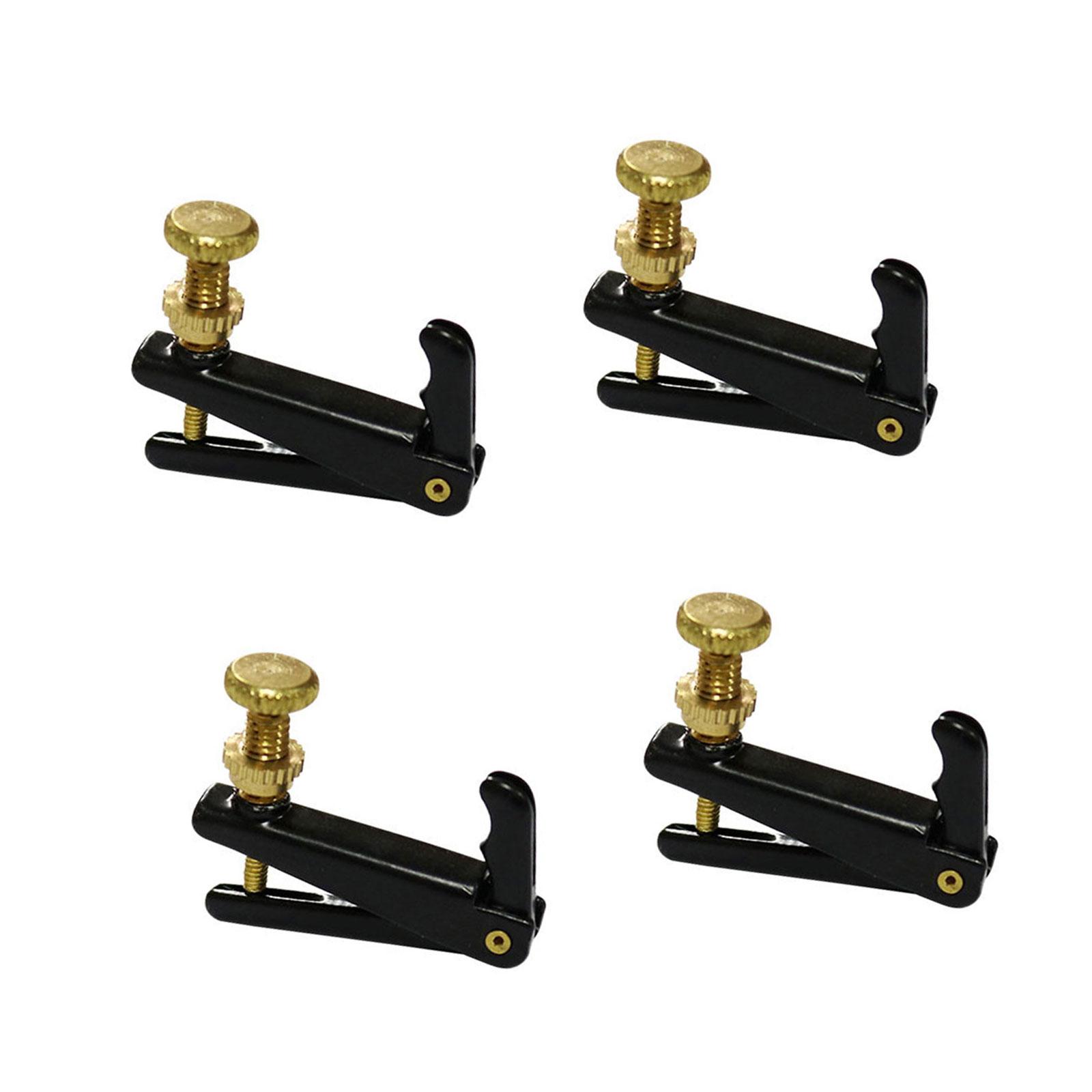 

4 шт. машинки для точной настройки скрипки, запасные части для скрипки, направляющие для пальцев скрипки, машинки для точной настройки для скрипки, полный размер, набор тюнеров для скрипки чёрный