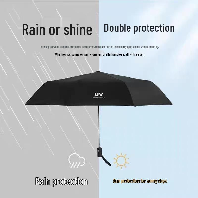 Dual-Use UV Protection Automatic Umbrella - Sunshade & Rain Shield with Customizable Advertising Options