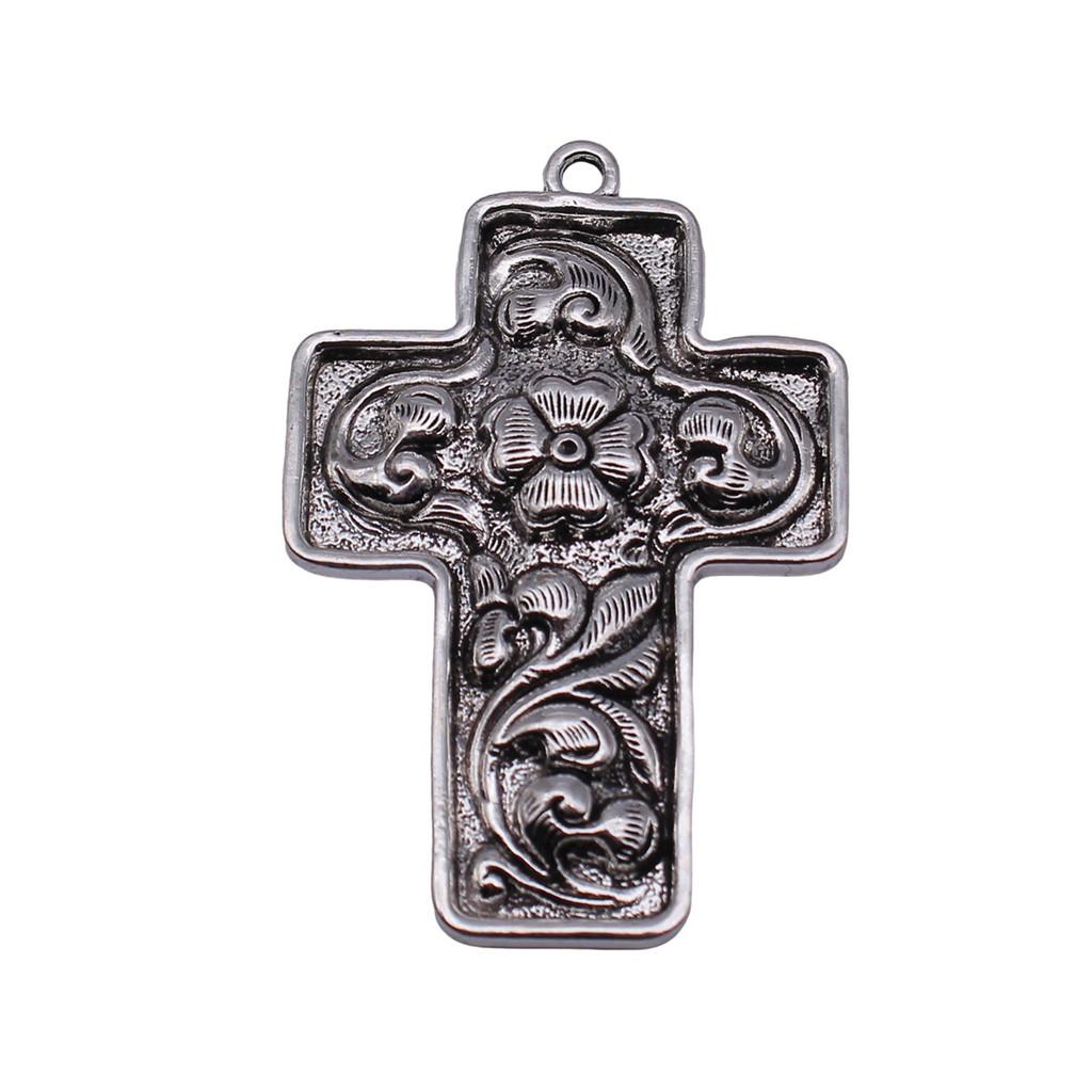 Hollow Cross Charms Multi Color Alloy Pendants For Gothic Christian Jewelry Accessories