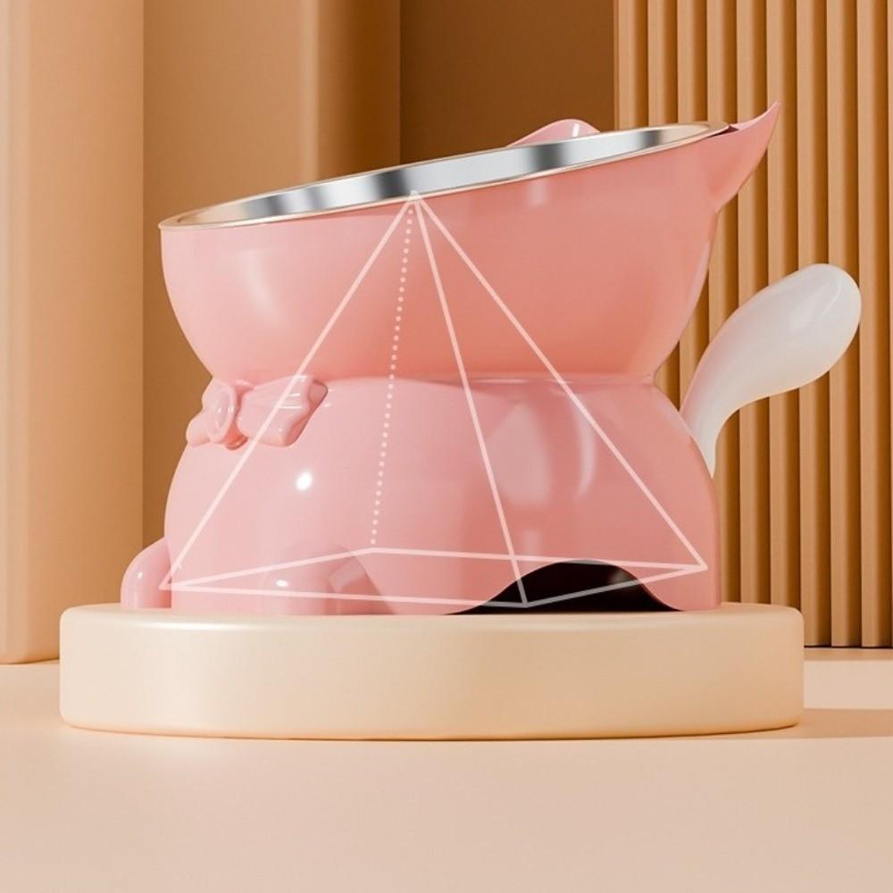 Large Diameter Neck Protection Bowl Anti-knock High Foot Bowl Cute Pet Food Bowl Indoor Use