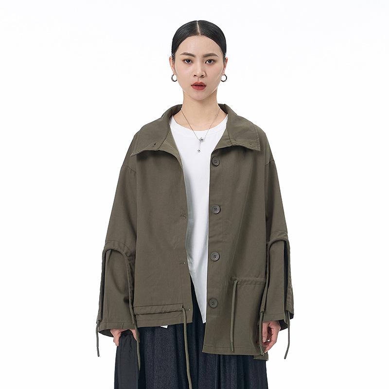 

2026 Spring Women s Plus Size Slimming Workwear Jacket - European & American Style One Size армія зелений колір