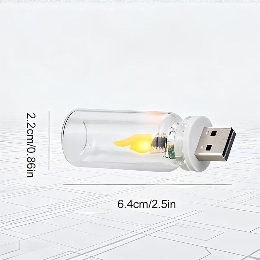 Flame Ambient Light USB Night Light Warm Yellow Bulb Decorative Lighting  Hallway