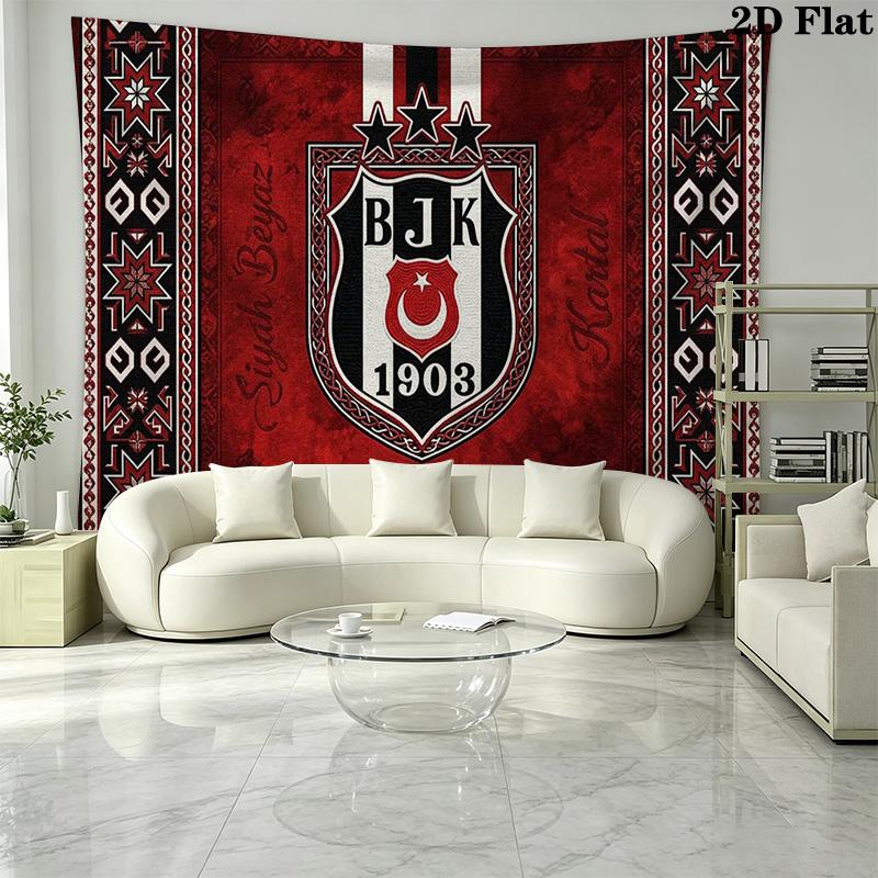 Beşiktaş Wall Tapestry Aesthetic Wall Hanging Printed Fabric Blanket Decorative Tapestries for Bedroom Living Room Home Decor