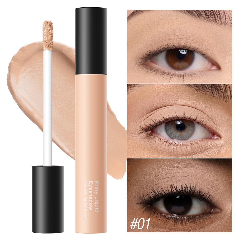Liquid Eyeshadow Neutral Natural Smooth Creamy Eyeshadow Lightweight High-pigmented And Watertight Long Lasting Liquid Eye Shadow(2ML)