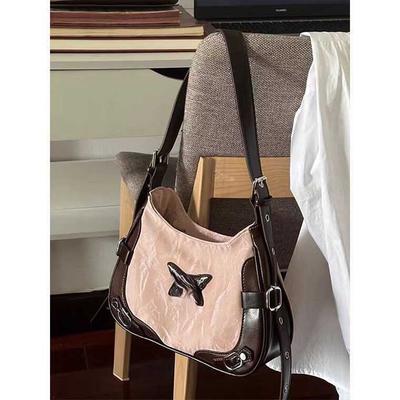 Niche Sweet Cool Fashion Underarm Bag American Retro Butterfly Dual-purpose Crossbody Bag Motorcycle Bag Female