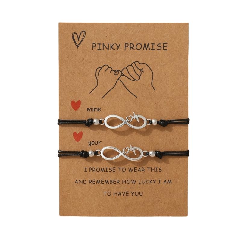 1 Pair Handmade Friendship Bracelets Rope Bracelets Set Adjustable Cotton Anklets Unisex Bracelet for Any Occasion