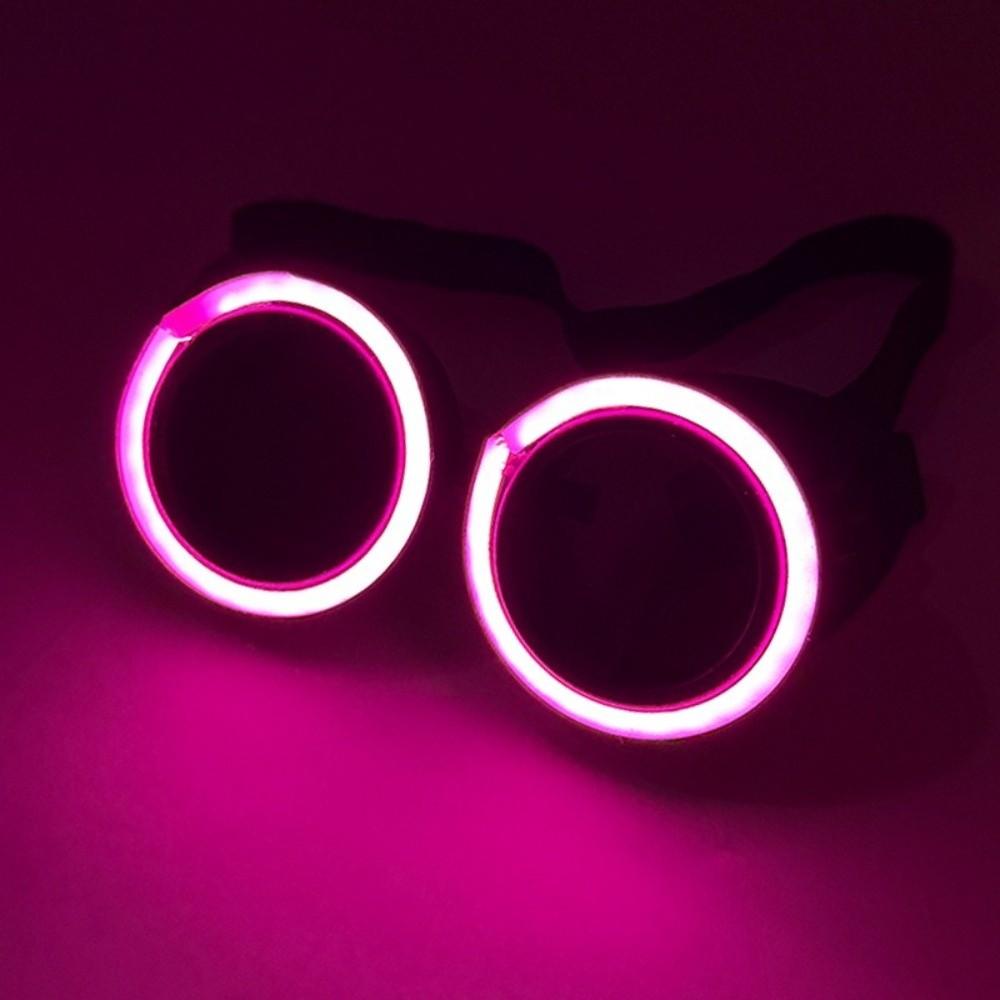 Wireless LED Glowing Glasses Round Luminous Eyewear Novelty Party Glasses Halloween Cosplay