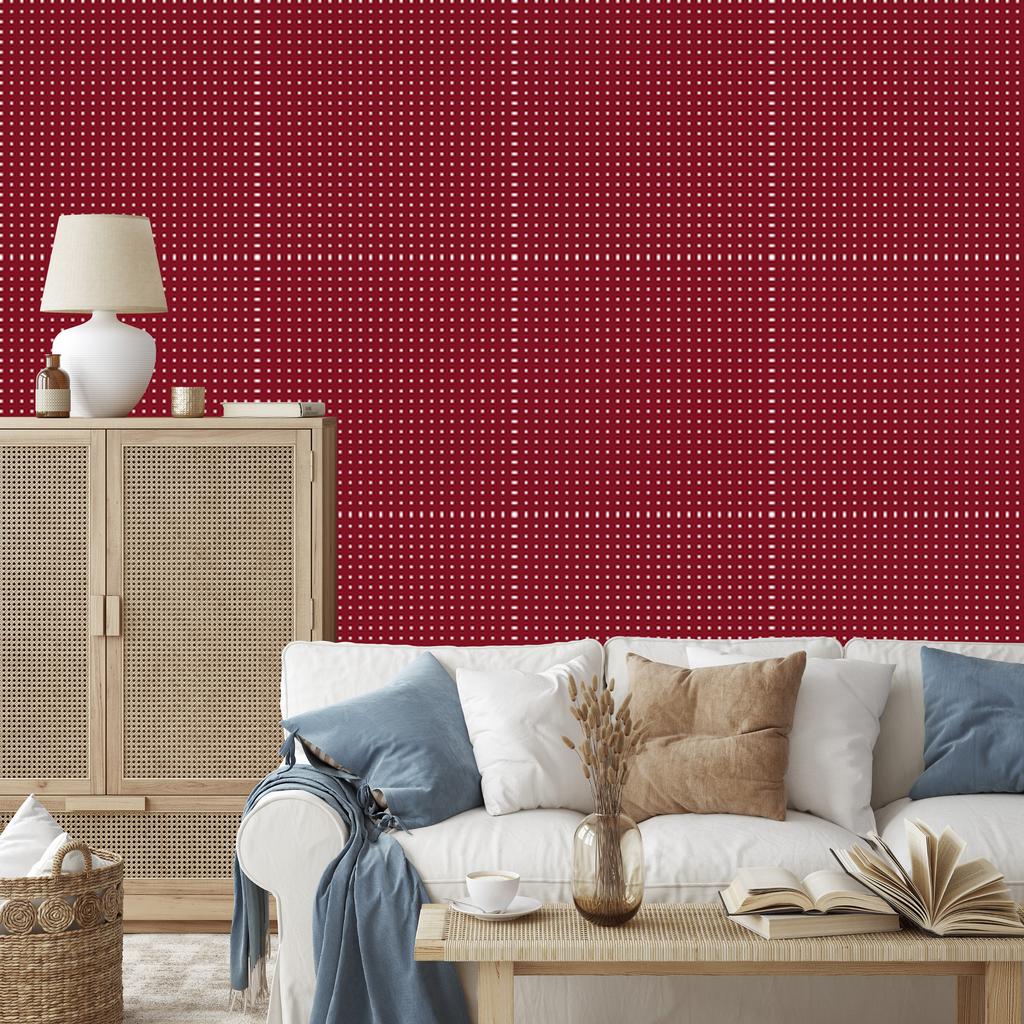 Red Dots Wallpaper, Small Detail for Living Room and Bedroom 50x1000