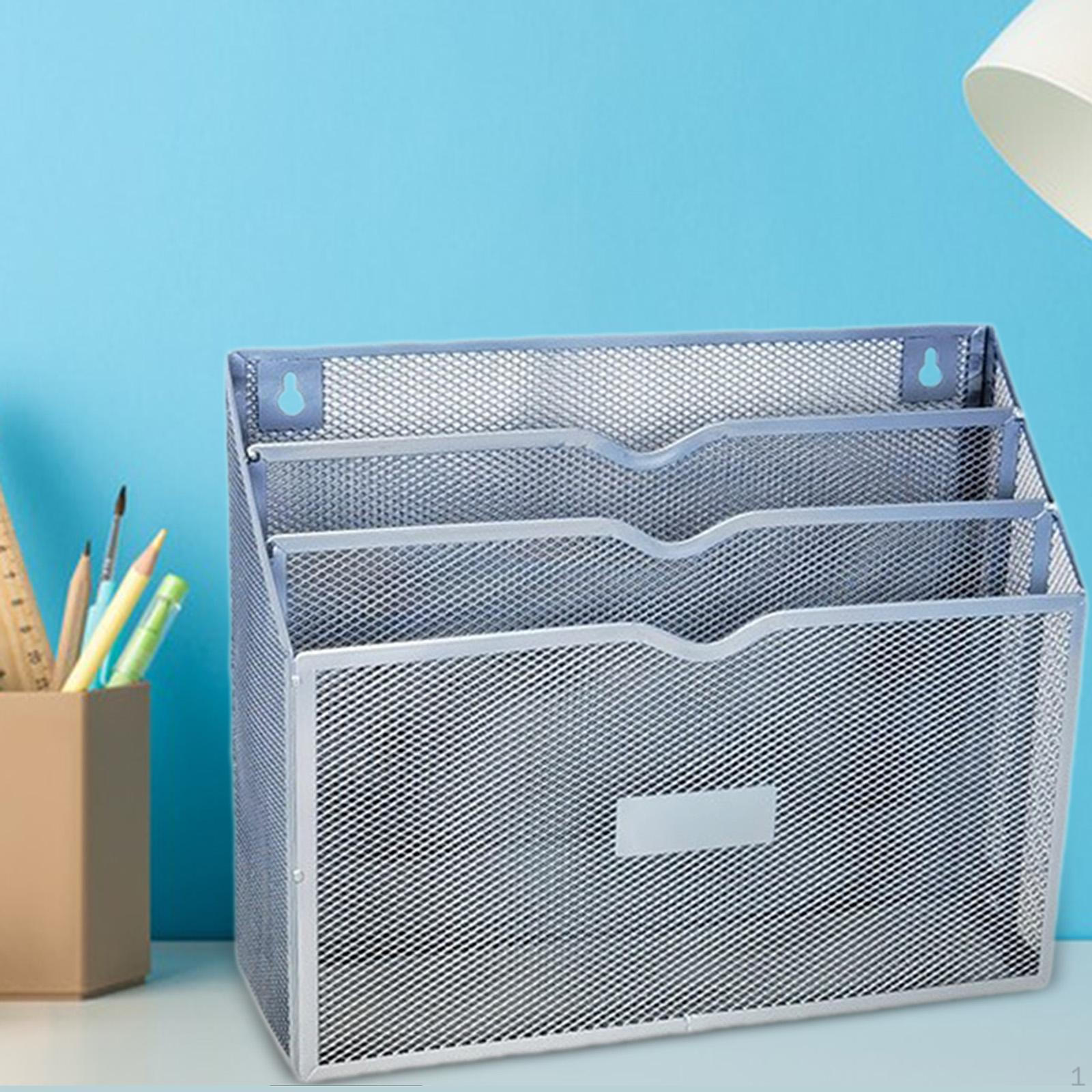 Metal File Storage Rack for Home And Office Organization серебряный 2860₽