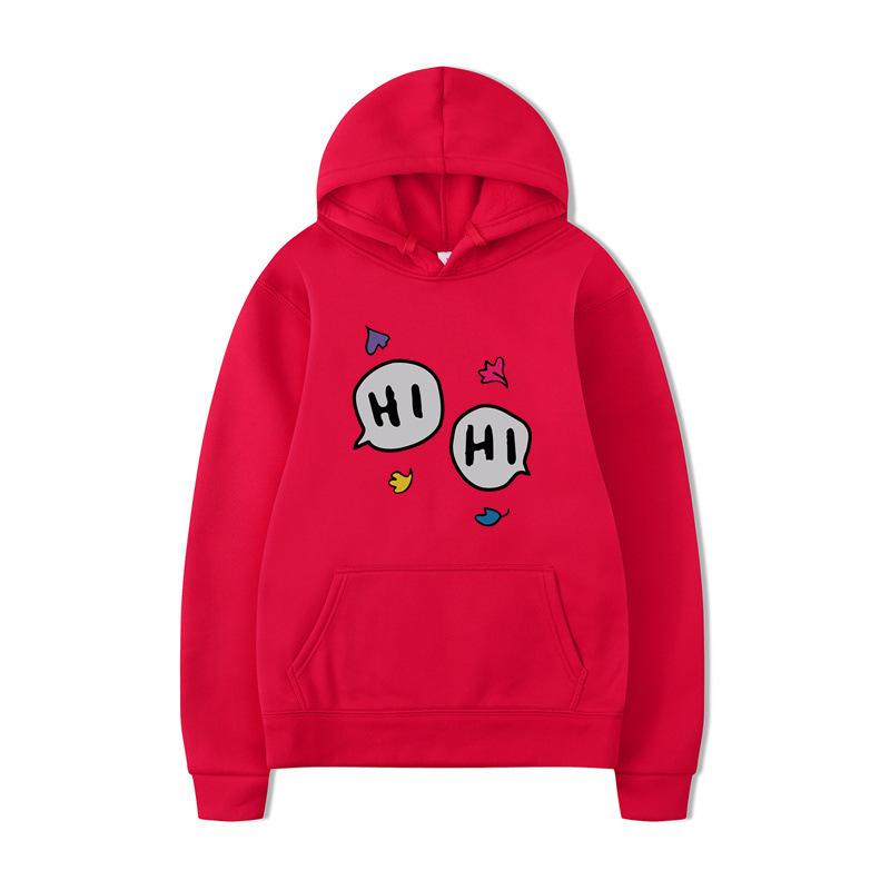 Autumn and Winter Korean Version of Harajuku Fleece Thickened Hooded Pullover Sweater, Male and Female Students Wear Couple Sweater