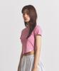 NEALIZE Round Semi Crop T-Shirt Pink