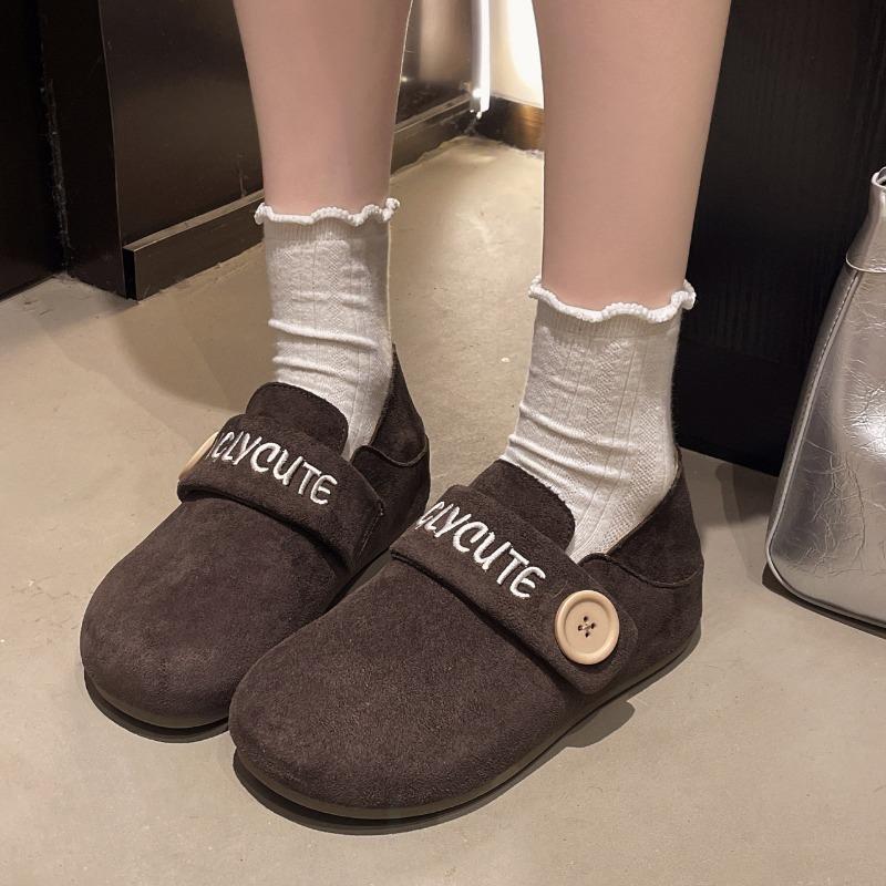 New inner height increase all-inclusive women's new one-pedal loafer single shoes platform Boken