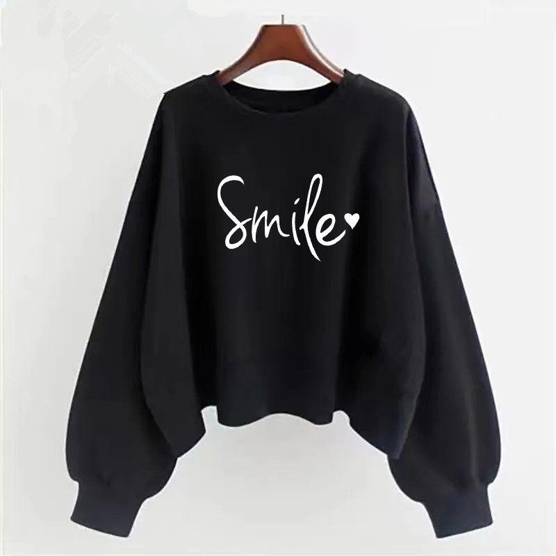 Moletom com capuz de algodão roxo feminino primavera e outono manga longa versão coreana gola redonda solta temporada escolar de setembro início do outono em roupas femininas