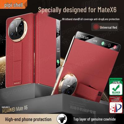 Huawei Mate X6 Klapphandy Luxus Leder Armband Hülle