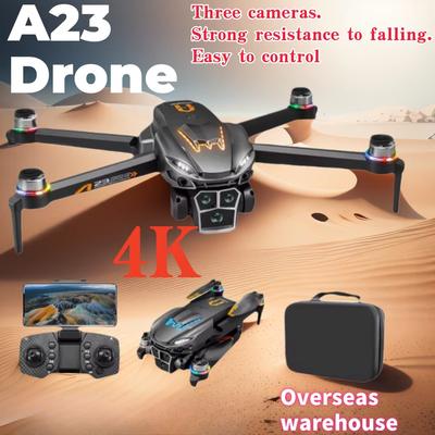 2025 Nowy A23 RC Drone Silnik bezszczotkowy Trzy kamery Kolorowe światło 4K Stały punkt Zawisający Unikanie przeszkód Składany Quadcopter Zabawka dla dzieci Prezent
