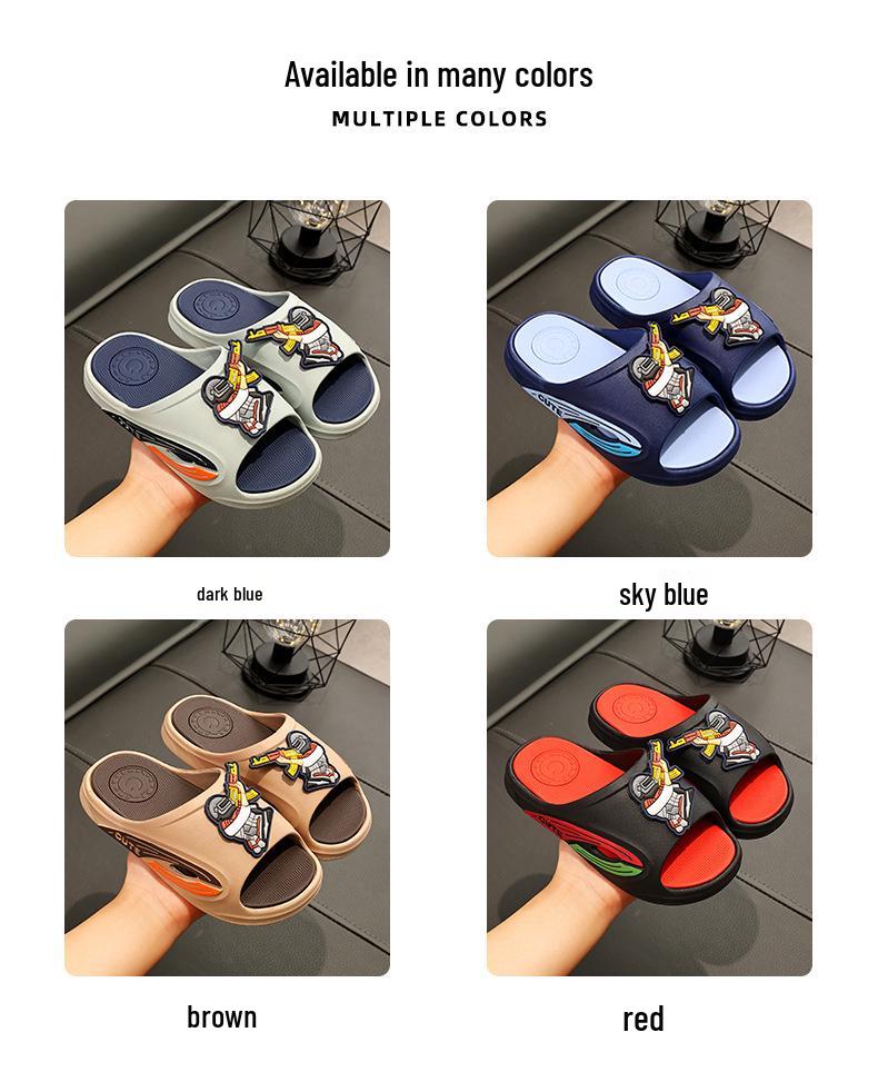 New Style Cartoon Children's Sandals: Soft, Non-Slip Soles, Perfect for Home, Bath, and Outdoor Use with a Unique 'Walking On Poop' Feel.