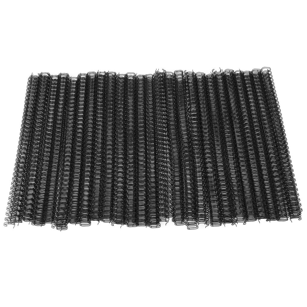 100 Stücke Doppelschleife Drahtbinderücken 60 Blatt Kapazität 3:1 Teilung 34 Schlaufen 9,5 mm Durchmesser Set-Kit für A4-Papier Schwarz