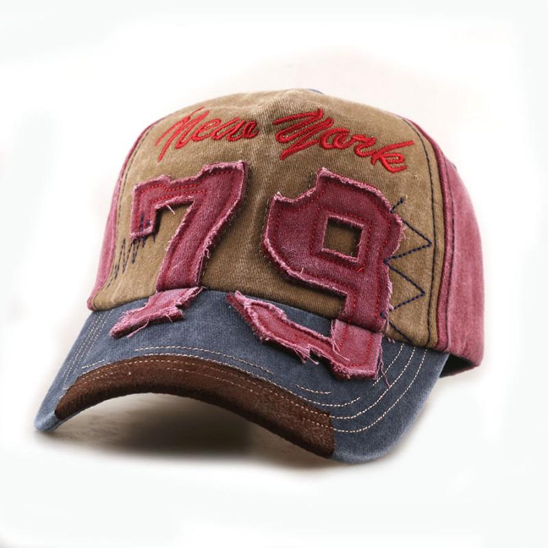 Vintage Distressed 79 Embroidered Baseball Cap Unisex Adjustable Sun Hat Outdoor Casual Wear