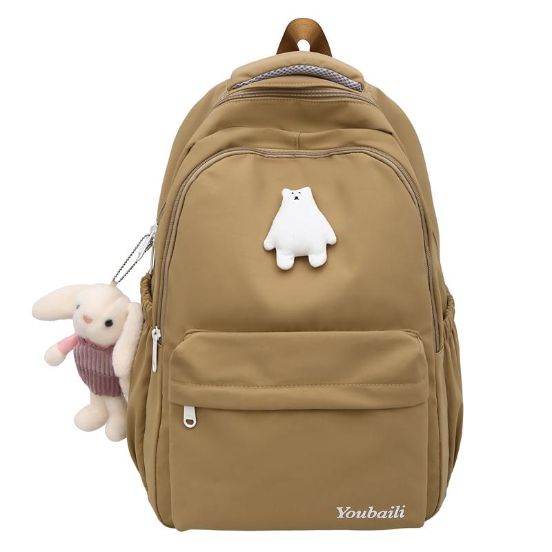 Plecak dla uczennicy gimnazjum, damski plecak w jednolitym kolorze