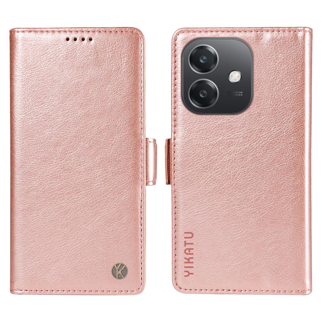 YIKATU For Oppo A5x 5G/A3x 4G/5G (India)/A3 4G/5G/A60 5G/A40 4G/A40M 4G Case PU Leather Phone Cover Litchi Texture