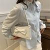 Sophisticated Bowknot Handbag For Women 2024 Summer Street Style Medium Crossbody Bag In Pu Leather