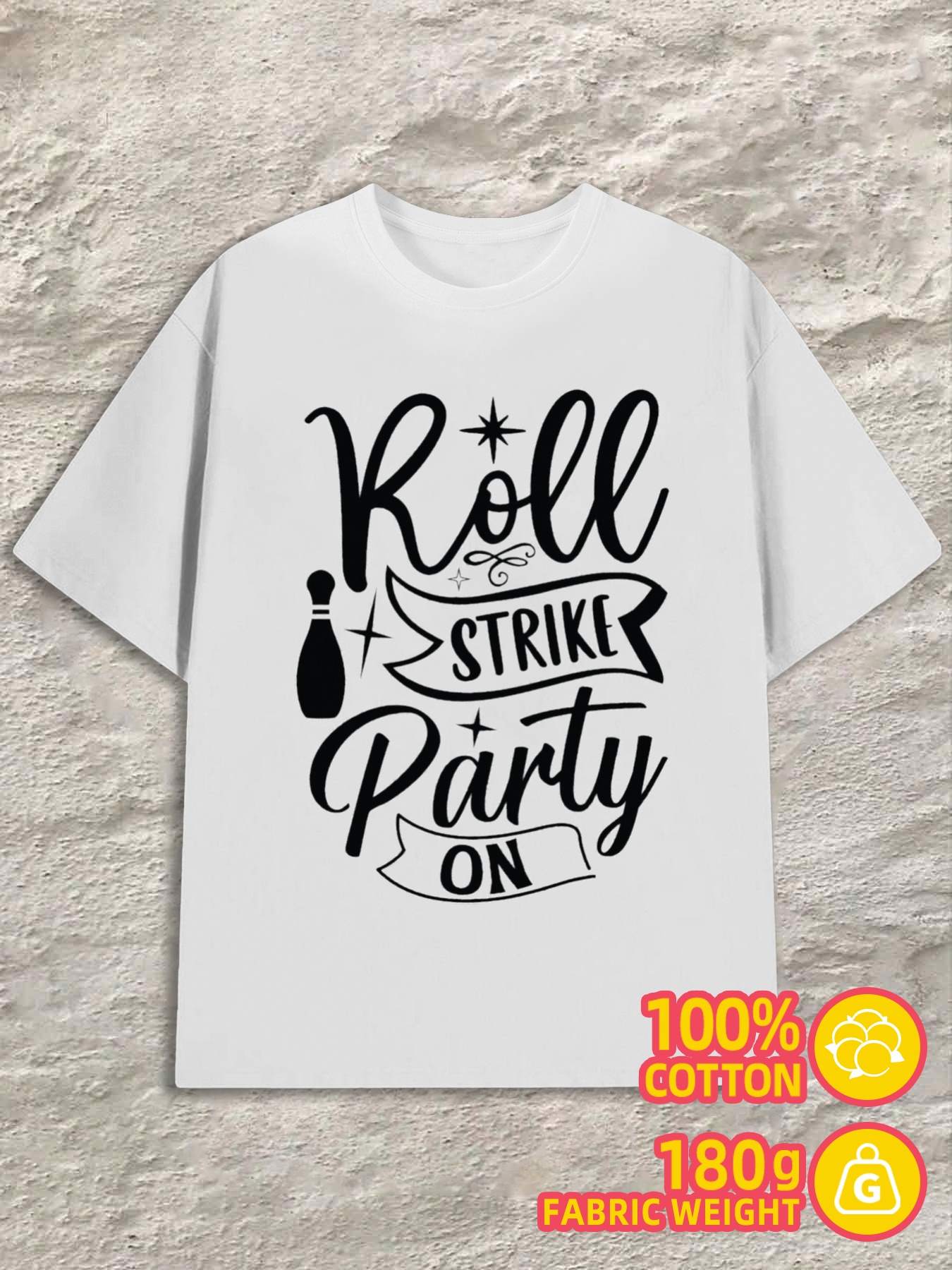 

T-Shirt Y2K Roll Strike Party White Regular Fit XL