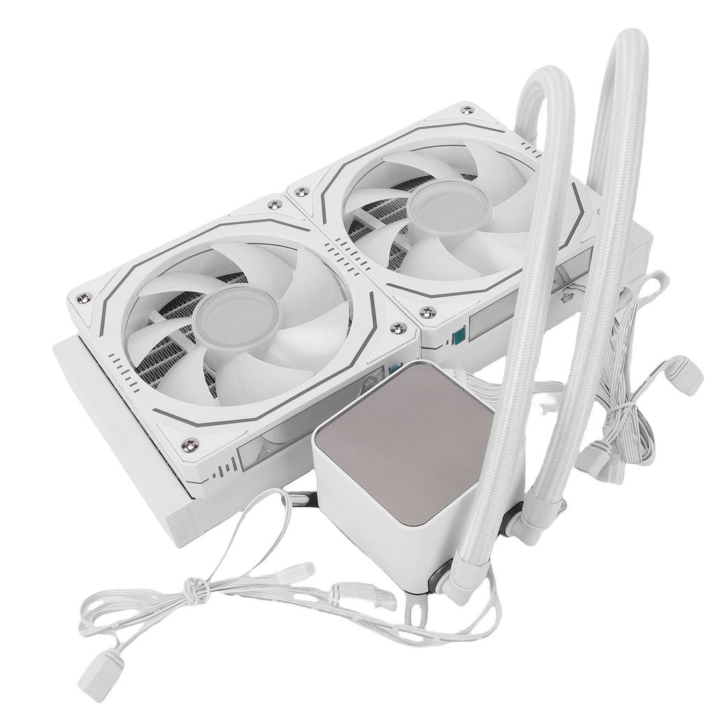 ARGB Liquid CPU Cooler Fit for AM4 AM5 Socket Close   AIO CPU Liquid Cooler 240mm   2.2 Inch LCD Screen