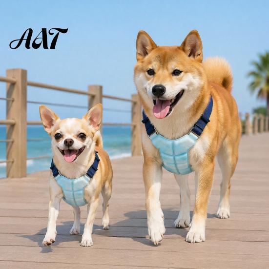 Outdoor Dog Cooling Accessories Vest, Breathable Coat with Gel Ice Packs, Pet Overheating Prevention Gear Summer Jacket for Large Medium