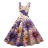 Women's Halloween Print Sexy Off-The-Shoulder Punk Vintage Dress