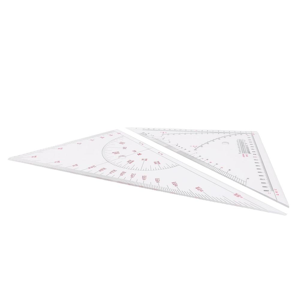 Chart Drawing Triangle Ruler 405mm Large Scale Multifunctional Acrylic Triangle Ruler Protractor Set for Distance