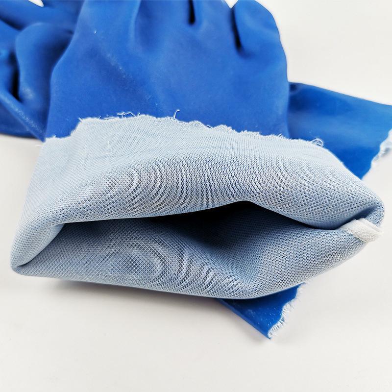 Hubang 919 Oil-Resistant Acid-Alkali Thick Work Gloves: Anti-Slip, Waterproof, Wear-Resistant