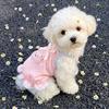 Pet tank top, polka dot bow suspender dress, spring and autumn teddy buffy, cat small dog, dog clothes