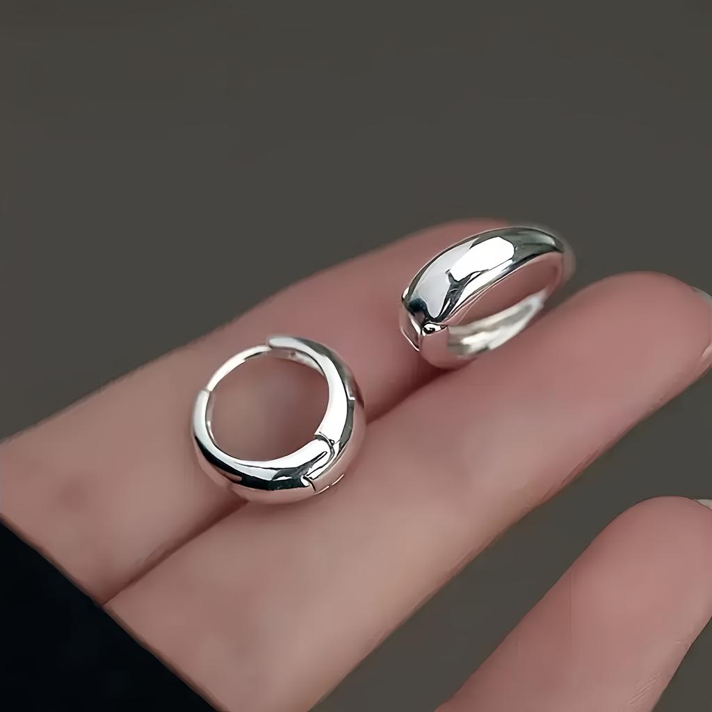 1 Pair Elegant French Style Hoop Earrings, Stainless Steel, Comfortable, Retro Sexy Design, Daily & Party Wear, Valentine'S Day Gift for Women