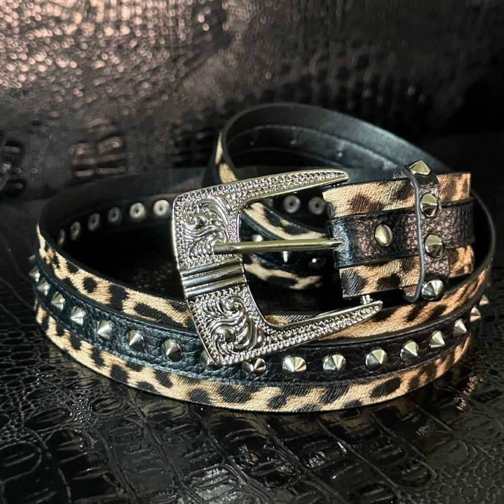 Rivet Women's Belt Vintage Dress Jeans Belt Versatile Leather Waist Belt  Spicy Girls
