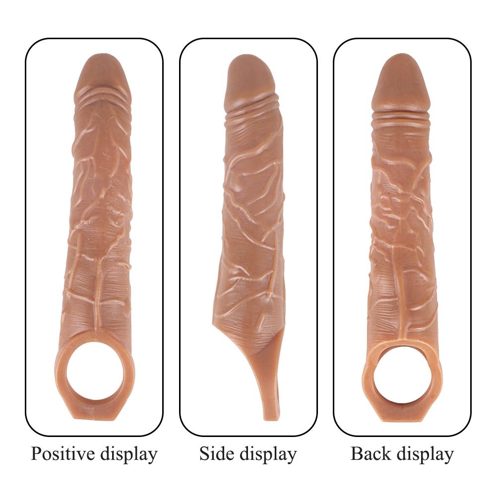MoDi Men Large Penis Extender Sleeve Reusable Penis Delay Sleeve Dick for Male Dildo Enlargers Sex Toys