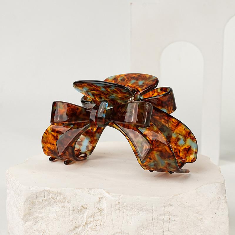 1PC French high-end bow, vinegar clip, elegant temperament hair clip, shark clip, women's hair accessory hair clip