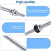 A60z25cm Solar Hanger Bolts Solar Panel Roof Mounting Screws M10 Solar PV Panel Mounting Bracket For Fixing Solar Panel 6Pc Dura