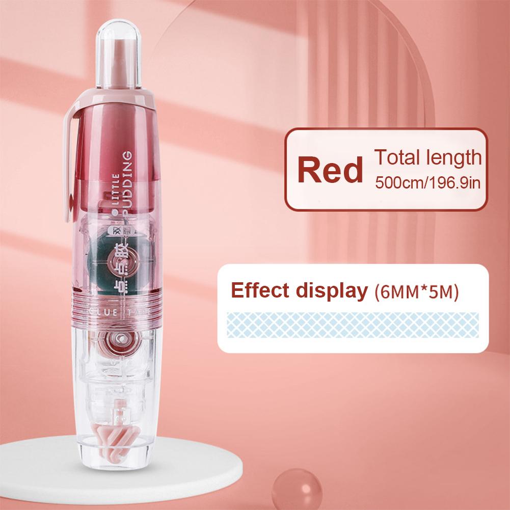 

Прозрачный двухсторонний скотч с дозатором, сменные стержни, справочник, точечный клей, канцелярские принадлежности для школы и офиса Pink