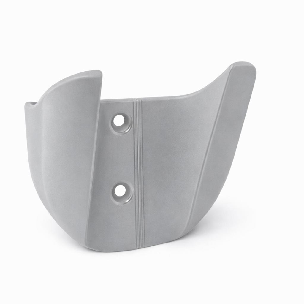 A Practical Wall-mounted Brush Holder In Gray.