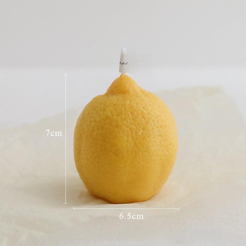 Handmade Scented Lemon Candle for Home Decor & Festive Scenes