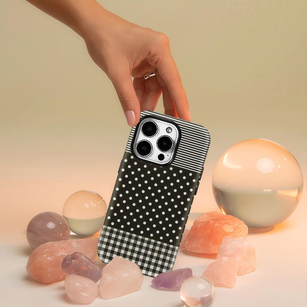 Monochrome Mix Phone Case for IPhone 17 16 15 14 13 Pro Max Plus for Magnetic Single Double-layer Tough Case
