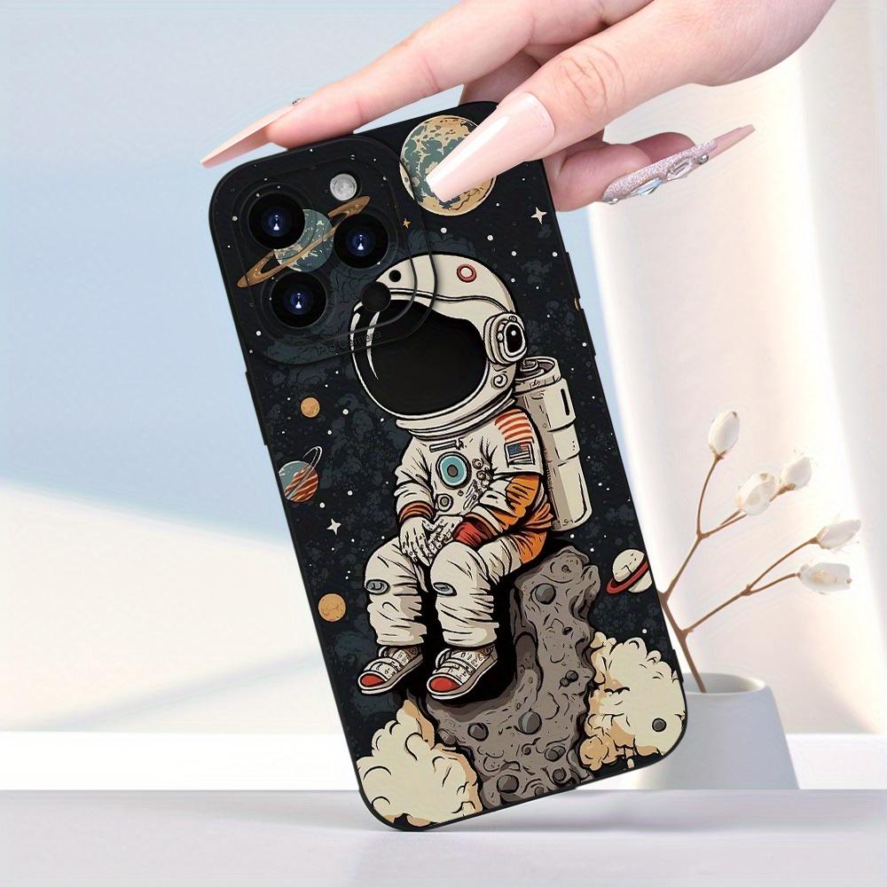 Creative Cartoon Astronaut Phone Case for iPhone 17, 16, 15, 14, 13, 12, 11 Pro/Max/Plus with Shockproof and Durable Back Cover