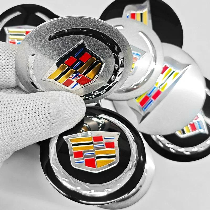 4 pezzi 56mm 60mm 65mm Tappo Coprimozzo Centrale Ruota Auto Coprimozzo Cerchione Adesivi Per Cadillac ATS BLS CT4 CT5 CTS SRX XT6 XTS Escalade Deville