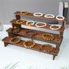 Unique Wood Bangles Display Stand Elegant Four Tiers Stylish Wood Bracelets Holder For Celebration And Gatherings