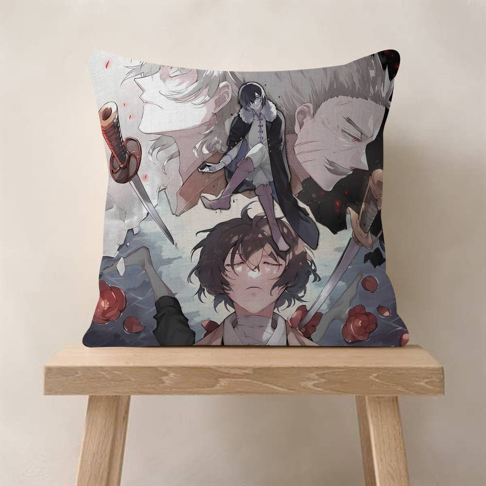 Anime BBungo SStray DDogs Pillow Anime Pillow Sofa Bed Head Pillow Cover Cushion Cover Fashion
